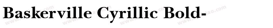 Baskerville Cyrillic Bold字体转换
